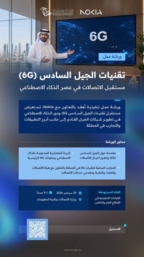 وزارة الاتصالات وNokia تستعرضان مستقبل تقنيات 6G ودور الذكاء الاصطناعي في شبكات الجيل القادم